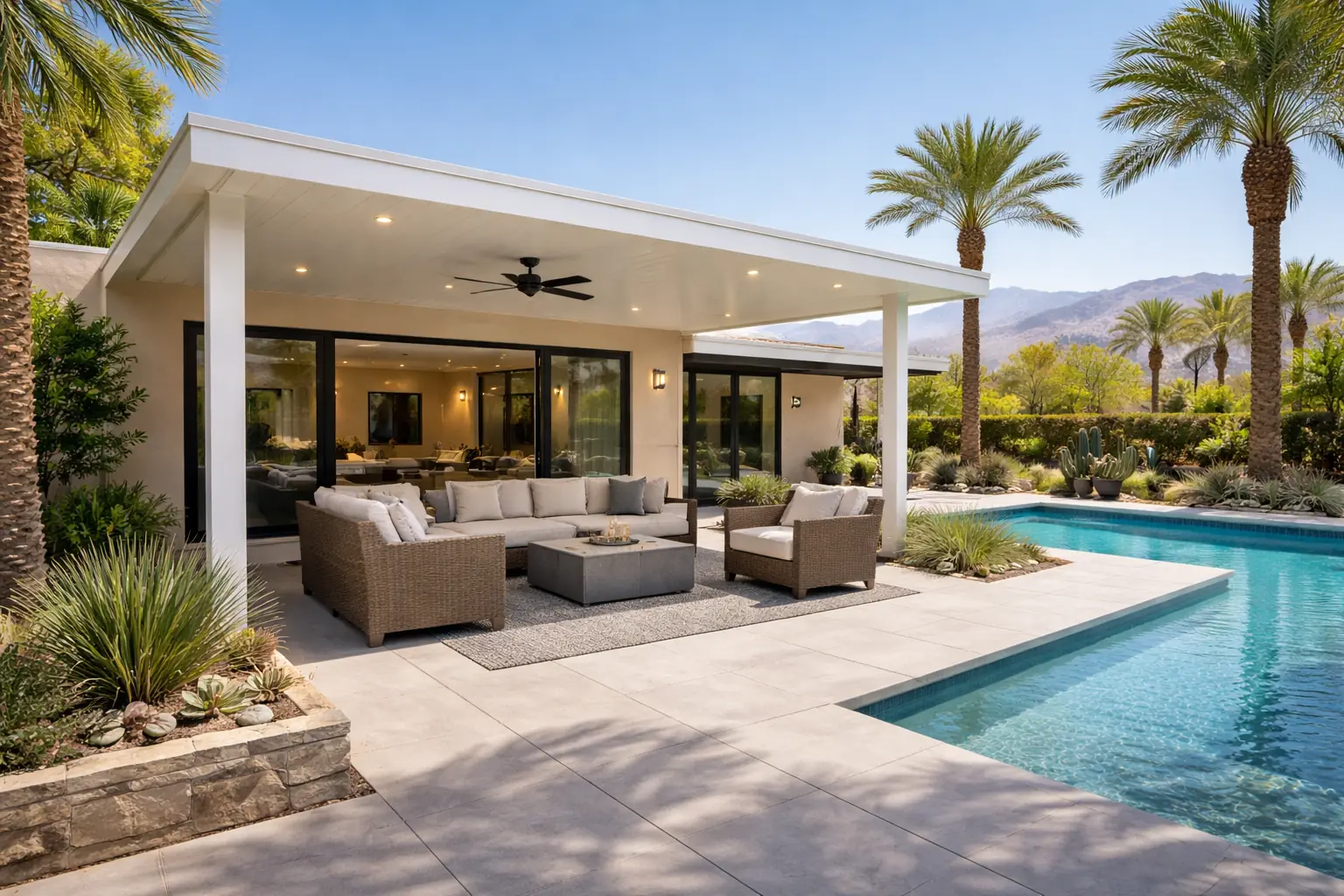 Insulated patio cover installed in Sacramento area by DCI Patios