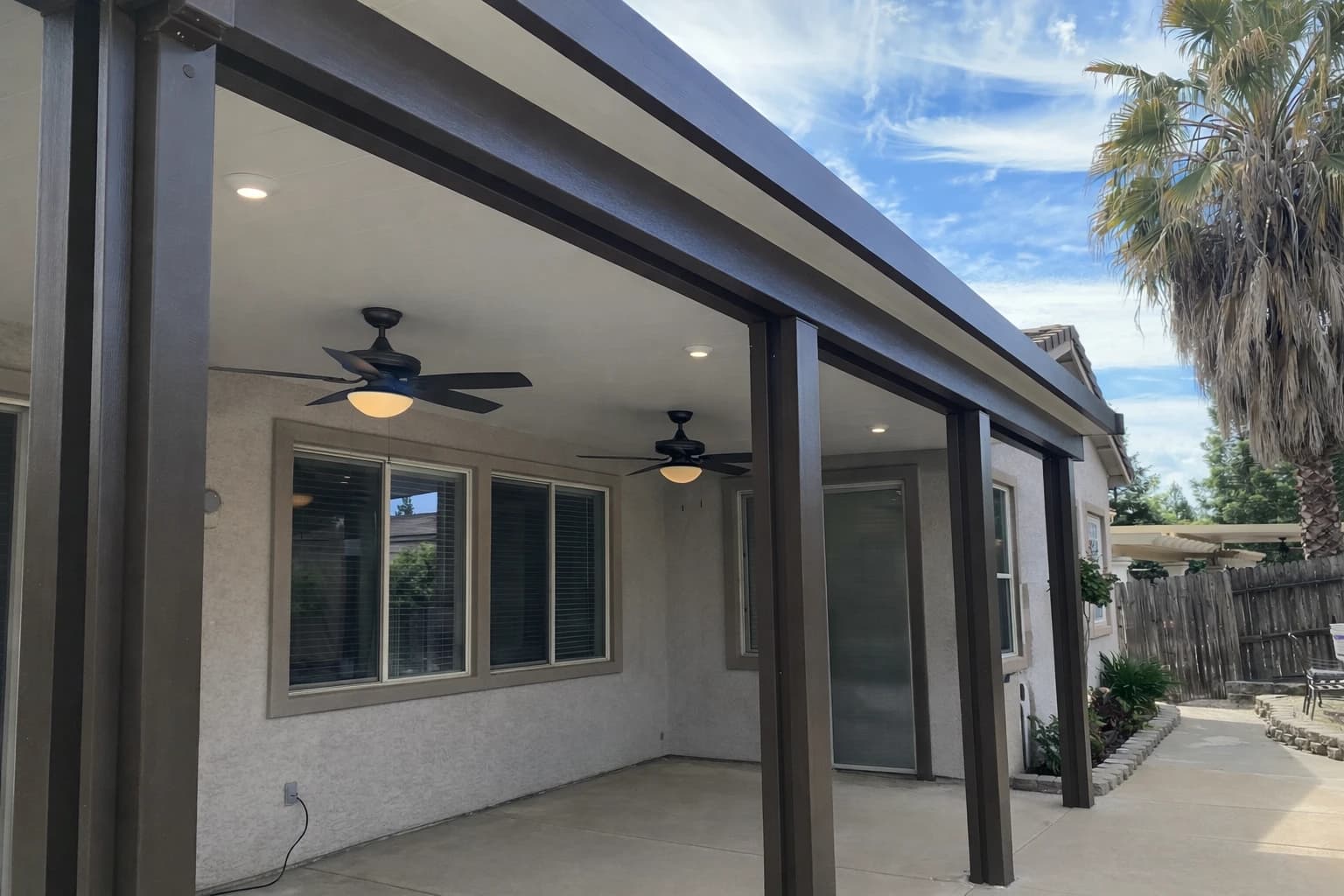 Solid patio cover in Orangevale by DCI Patios
